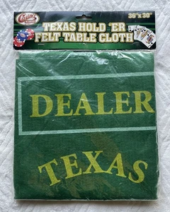 Texas Hold 'Er Filz Tischdecke Layout MIP Poker Glücksspiel 36" x 30" von Casino - Bild 1 von 2