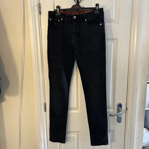 Men’s SUPERDRY TRAVIS Skinny 02 Stretch Slim Black Jeans W32 L34 - Picture 1 of 12
