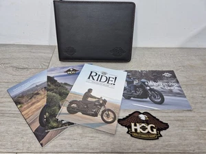 Schwarz Kunstleder Harley Davidson Owners Group HOG Mitglied Akte Geldbörse Bücher  - Bild 1 von 16