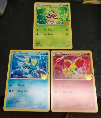 (10) POKEMON First Partner Pack Jumbo Card Sets Chespin Fennekin Froakie MINT  - Image 1 of 2