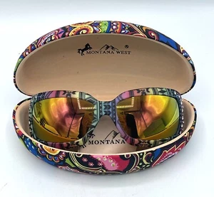 Montana West Aztec rhinestone Bling Concho Sunglasses  pink rainbow - Picture 1 of 19