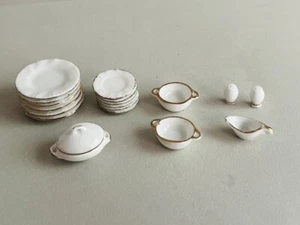 1:12 scale Dolls house Miniature 18 piece China Dinner Service Set - Picture 1 of 4