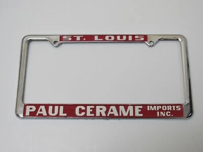Новый из старых запасов Paul Cerame импортный металлический номерной знак DeLorean St. Louis Missouri с рамкой бирка - Изображение 1 из 3