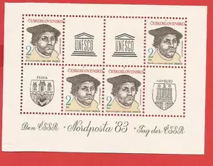 Martin Luther NORDPOSTA 1983 Día de la CSSR Bloque 56 Checoslovaquia ** - Imagen 1 de 1