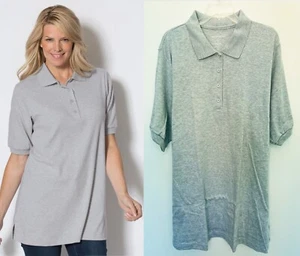 Women's TALL Plus Size 26/28 to 38/40 3X 4X 5X COTTON 60 % Polo Shirt ex-length - Picture 1 of 5