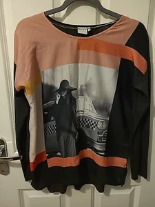 Womens long sleeve top with photo front. Medium. Miss Captain Trend - Picture 1 of 5
