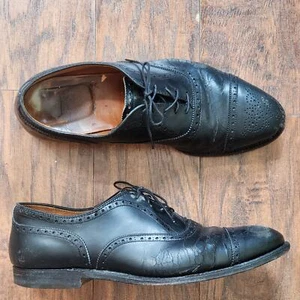 Alden Mens Dress Shoes Size 8 Leather Cap Toe Lace Up Oxford - Picture 1 of 9