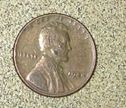 1944 Wheat Penny Die crack and Rim Errors; Rare Old Coin Money for Collections Cover