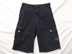 Tony Hawk boy 18 cargo shorts navy blue snap flap zip pocket adjust waist W27 - Picture 1 of 2