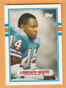 Lorenzo White Houston Oilers 1989 Topps negociado #10T Michigan State Spartans 13M - Imagen 1 de 2