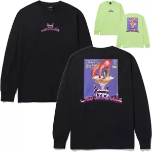 HUF Men's Drinking W The Devil Long Sleeve Tee T-Shirt - Picture 1 of 11