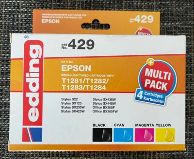 edding 429 multipack ersetzt epson T1285 T1281 T1282 T1283 T1284 OVP - Bild 1 von 3