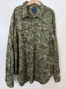 Ralph Lauren Girls Button Down Shirt Camouflage Military Green 16 Woven Cotton - Picture 1 of 8