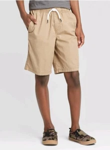 Boys' Playwear 'At the Knee' Pull-On Shorts - Cat & Jack Size XL 14 Khaki  - Picture 1 of 2