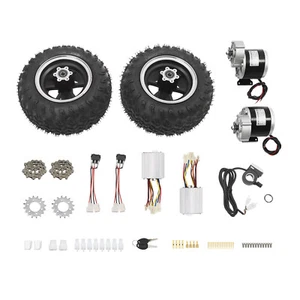 Dual Drive Electric Cart Conversion Kit 10" Wheelset for DIY Electric Tow Barrow - Picture 1 of 22