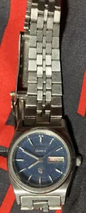 ⌚️RARE CITIZEN Quartz GN-4W-S WATCH VTG Blue Dial 48-1297 Ladies Silver CLr - Picture 1 of 12
