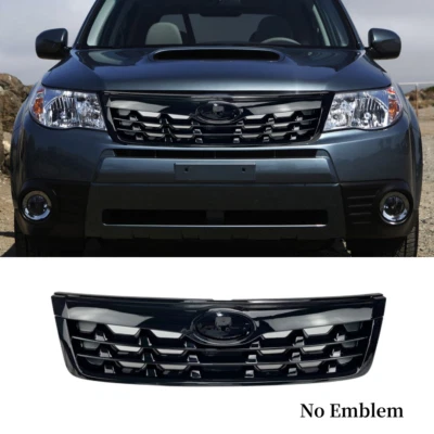 For 2009-2013 Subaru Forester Front Bumper Upper Grille Grill Gloss Black Foto 1 de 4