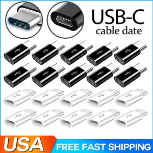 Micro USB Female to Type C Male Adapter Converter Micro-B to USB-C Connector LOT - Picture 1 of 9
