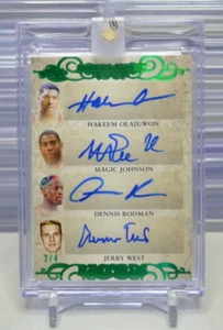 2020 Leaf Superlative Green West / Magic Johnson / Olajuwon / Rodman Auto #d 2/4 - Picture 1 of 2