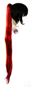 40'' Wavy Claw Clip Pony Tail Crimson Red Cosplay Wig Clip Only NEW - Picture 1 of 1