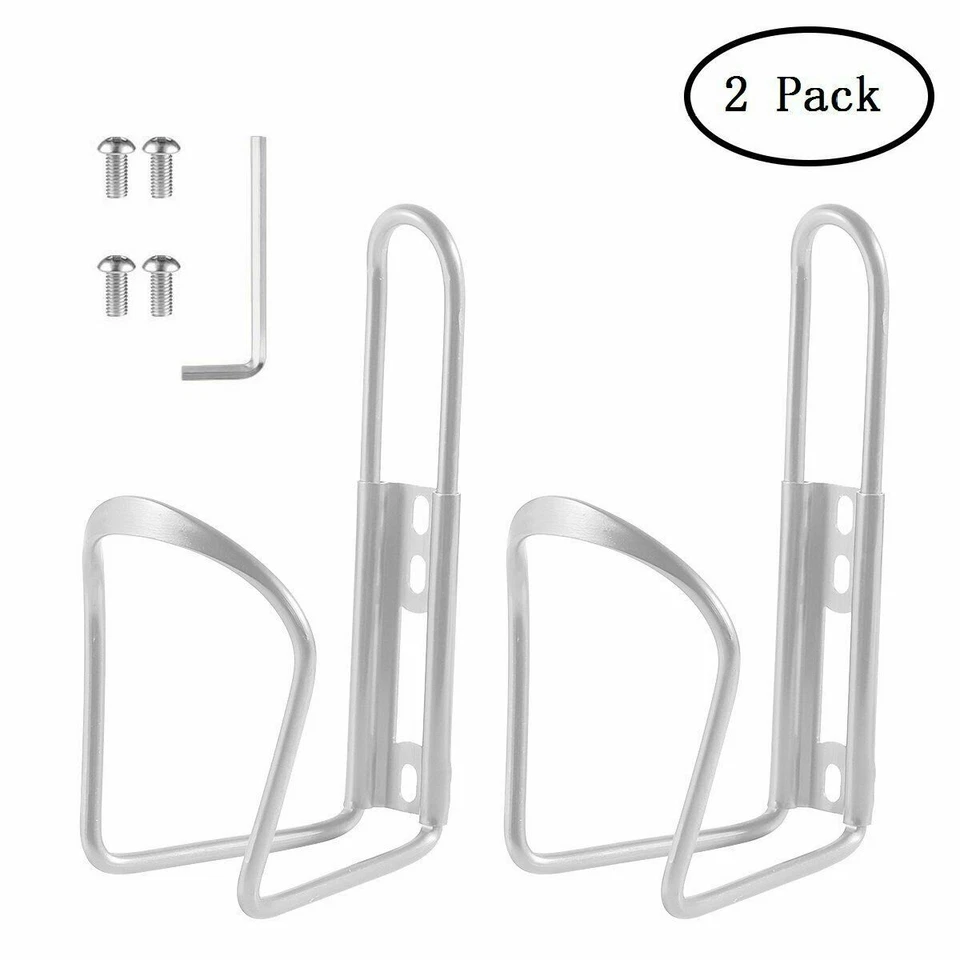 2x Portabotellas de Agua Bicicleta Ciclismo Aluminio Ligero Bicicleta Botella Taza Jaula Foto 1 de 4