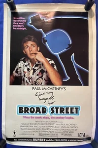 PÓSTER DE LA PELÍCULA DE COLECCIÓN 1984 Paul McCartney Give My Regards to Broad Street 1S 27x41 pulgadas - Imagen 1 de 5