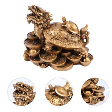 Feng Shui Brass Dragon Turtle Statue for Wealth & Prosperity Home Decor & Gifts