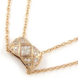 Collar CHANEL Coco Crush Matelasse Acolchado Pavé Diamante Oro Beige 750 (18K) - Imagen 1 de 7