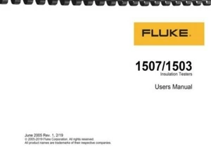 Fluke 1507 1503 Insulation Tester OWNER'S INSTRUCTION MANUAL - Picture 1 of 3