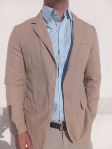 Chaqueta para hombre Scotch & Soda beige algodón Costa Azul talla M 38 Reino Unido PVP £290 - Imagen 1 de 11