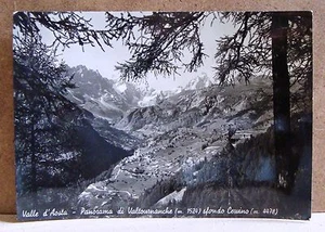 Valle d'Aosta - panorama di Valtournanche - sfondo Cervino [grande, b/n, viagg.] - Picture 1 of 1