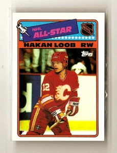 Tarjeta de hockey Hakan Loob 1988 Topps #3 All Star pegatina como nueva Calgary Flames - Imagen 1 de 2