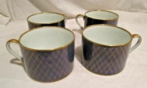 4 Fitz & Floyd Coffee Tea Cups Imperial Dynasty Blue 169 - Picture 1 of 3