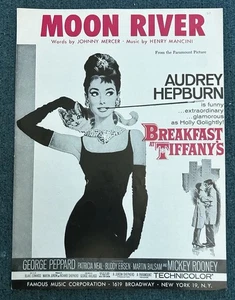 AUDREY HEPBURN🎶MOON RIVER🎶BREAKFAST AT TIFFANY’S Noten. Sehr guter Zustand. - Bild 1 von 7