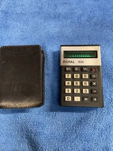Royal 80k Calculator, Green LCD, Tested Royal Typewriter Co. Japan Vintage - Picture 1 of 4
