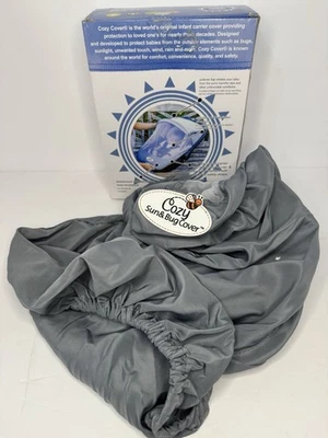 Acogedora cubierta portabebés gris protector de asiento de coche para bebé con caja Foto 1 de 2