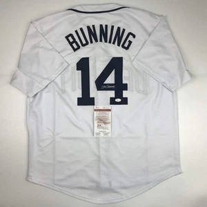 Autographed/Signed JIM BUNNING Detroit White Baseball Jersey JSA COA Auto - Picture 1 of 4