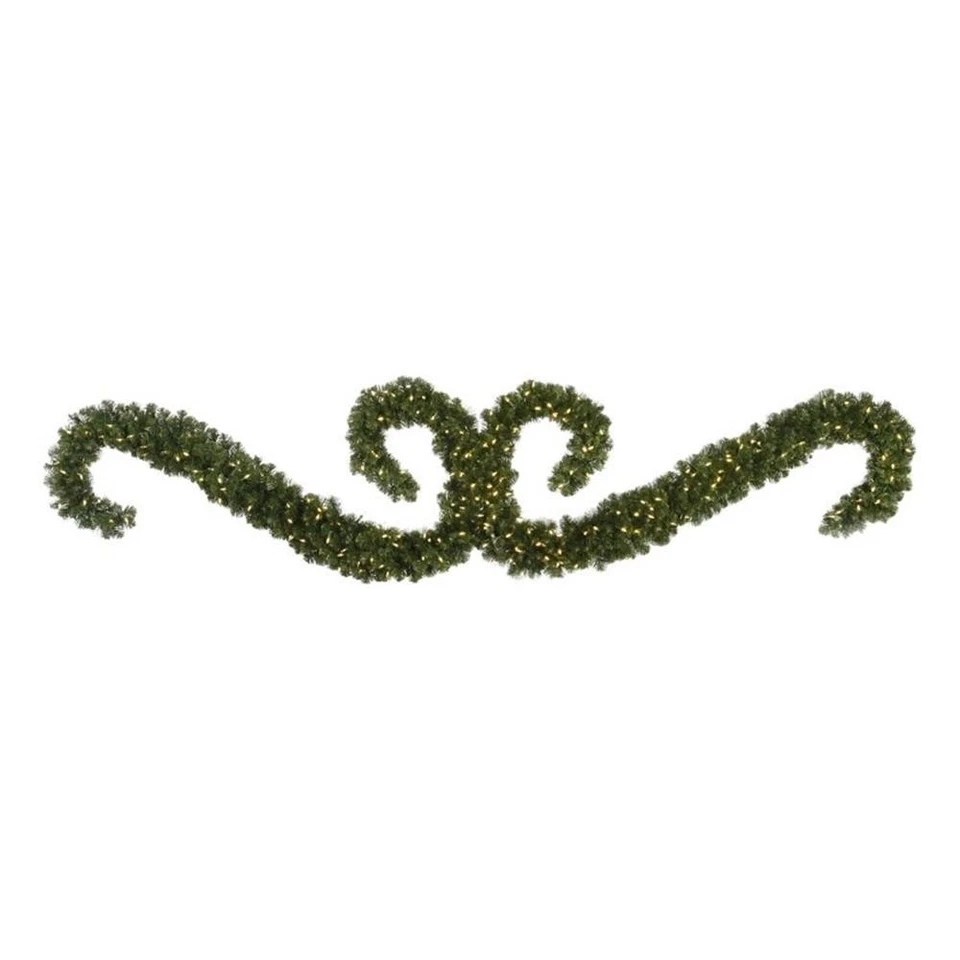 Светодиодная искусственная рождественская гирлянда Vickerman 9 футов Teton Double «S» зеленая - Изображение 1 из 1