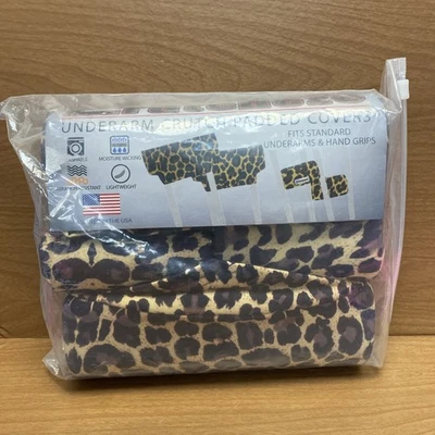 CRUTCHEZE Cast Cover UNDERARM CRUTCH PAD COVERS SET IN LEOPARD PATTERN NEW - Image 1 of 4