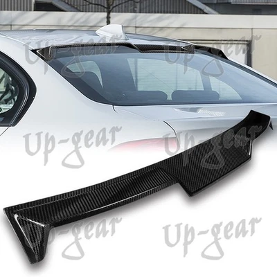 Alerón de ventana de techo de fibra de carbono estilo V para BMW Serie 3 F30 F80 M3 2012-2018 Foto 1 de 4