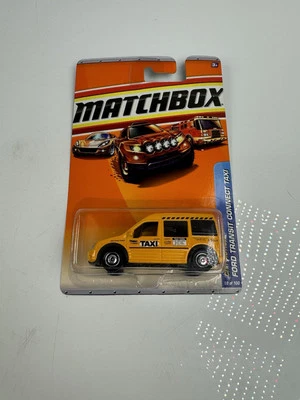 2010 Matchbox FORD TRANSIT CONNECT TAXI Yellow 59/100 City Action NIP - Image 1 of 4