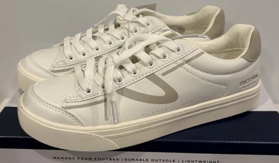 Tênis Feminino TRETORN Serve Casual e Fashion, Branco/Cinza Tamanho 8 - Imagem 1 de 4