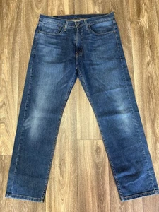 Levis 505 Jeans Men 34X30 Straight Leg Blue Denim Stretch Regular Fit READ!! - Picture 1 of 10