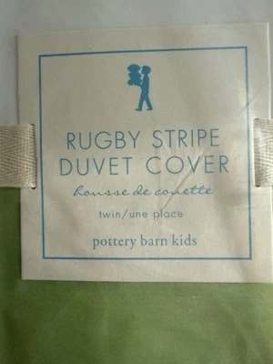 Pottery barn Kids Rugby Stripe  Twin Duvet Cover - Image 1 of 4