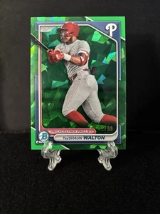TayShaun Walton 2024 Bowman Sapphire #BCP-113 Green Sapphire #91/99 Phillies - Picture 1 of 2