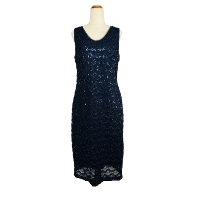 Joseph Ribkoff Dress Women's Size 14 UK / 12 CAN Blue Sequinned Party/Event - Image 1 of 4