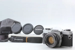 ⏯️[ Quasi come nuovo++] Olympus OM-1 fotocamera pellicola 35 mm argento obiettivo 50 mm F/1,8 dal GIAPPONE - Foto 1 di 20