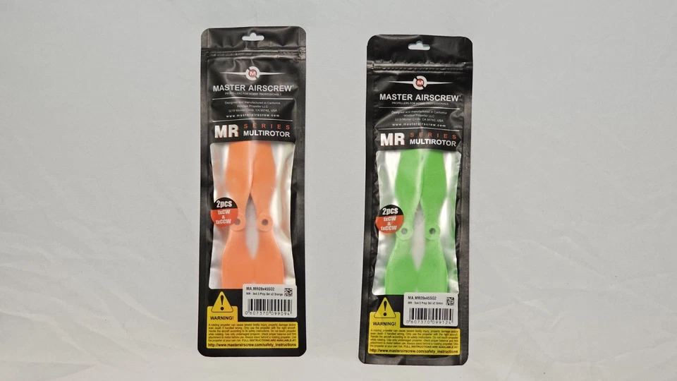 Master Airscrew Propeller 12 x 4.5 MR Propeller GREEN & ORANGE - Image 1 of 4
