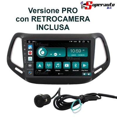 Jfsound JF-031JC-X9C PRO autoradio car tablet 10" fit JEEP COMPASS 16-20 Android - Immagine 1 di 4
