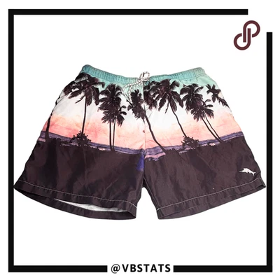 Tommy Bahama Men's Tropical Sunset Hawaiian Swim Trunks Multicolor Size XL - Image 1 of 4